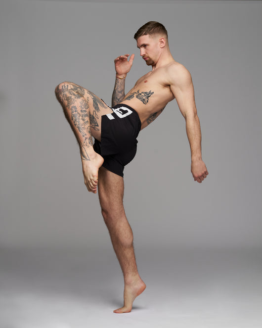 002 Hybrid Short front angle - CombatFlex hybrid training shorts